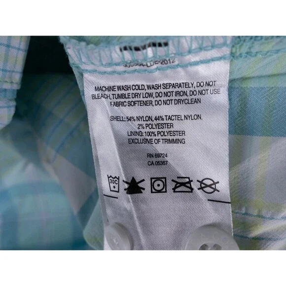 Columbia PFG Shirt Womens Medium White Blue Plaid Super Bahama Fishing Outdoor - Picture 4 of 15